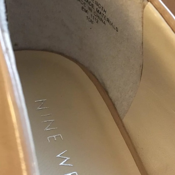 Nine West Nude Faux Leather Round Toe Heels Pumps - Picture 7 of 10